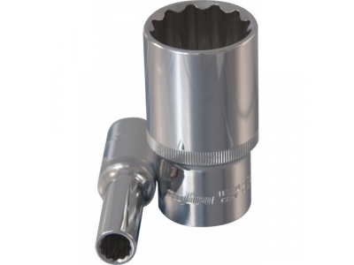 Головка торцевая 12 гранная глубокая 1/2"DR 10мм., Ombra 112210 от OMBRA Головка торцевая 12 гранная глубокая 1/2"DR 10мм., Ombra 112210